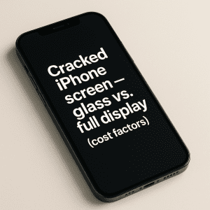 Cracked iPhone Screen- Glass vs Full Display